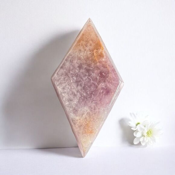 Amethyst Crazy Lace Crystal Diamond / Rhombus (#4) - Picture 1 of 10